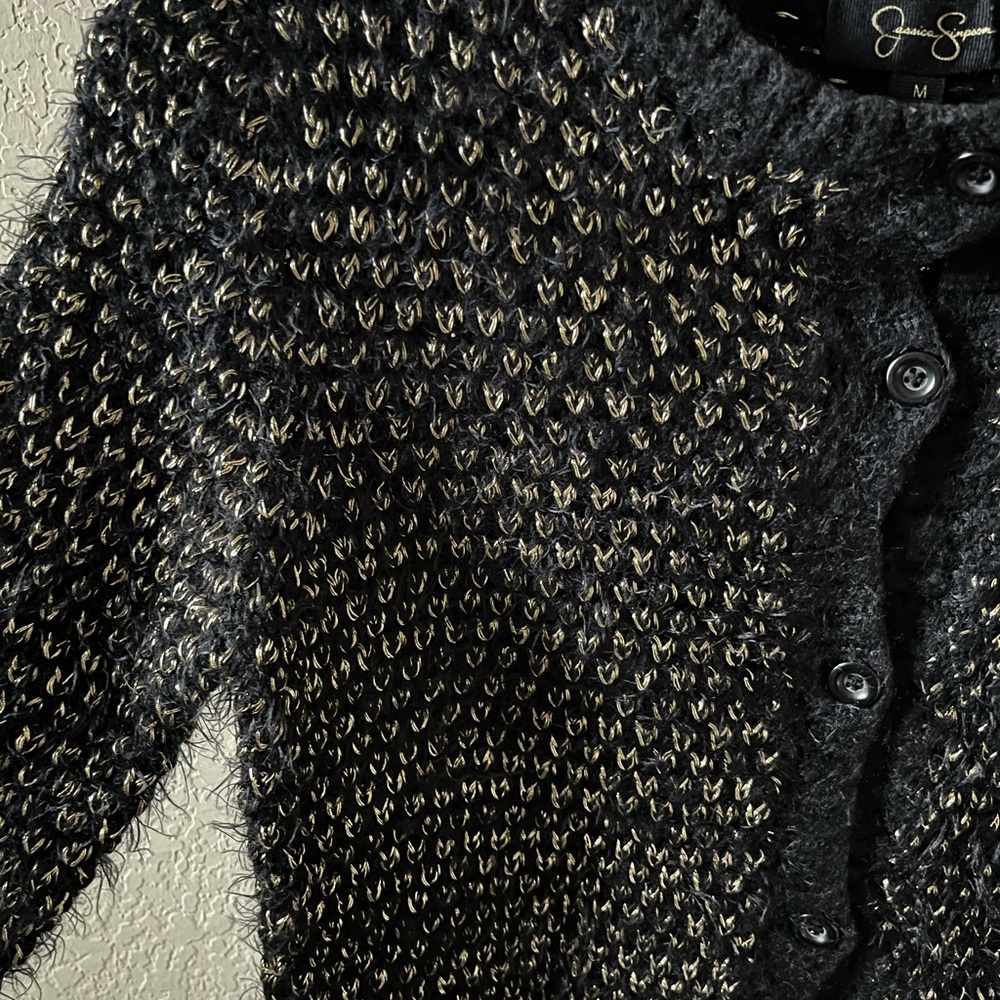 Jessica Simpson Girls Button-Down Cardigan | Size M | Like New - Picture 3 of 5